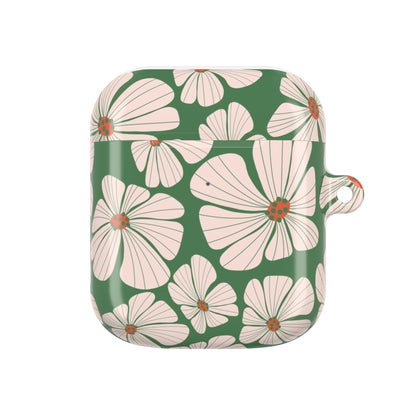 Abstract Retro floral Shockproof & Scratch-Resistant AirPods Case – Wireless Charging Compatible