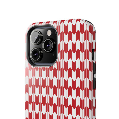 Red Harmony Geometric Phone Case – Durable, Slim, and MagSafe Compatible