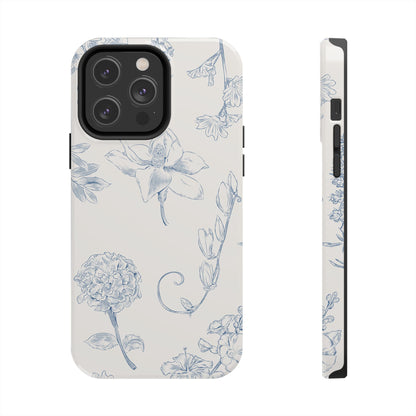 Jasmine Sketch Phone Case – Artistic Design, Slim, Durable & MagSafe Compatible