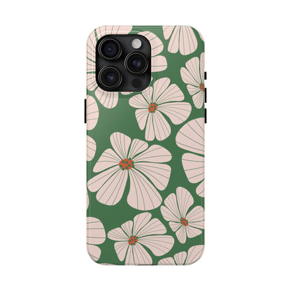 Retro Floral Abstract Phone Case – Vintage 70s & 80s Aesthetic for iPhone & Samsung