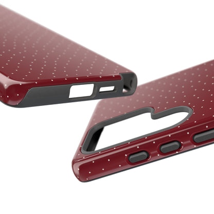 Burgundy  & White Dots Case - JGUS