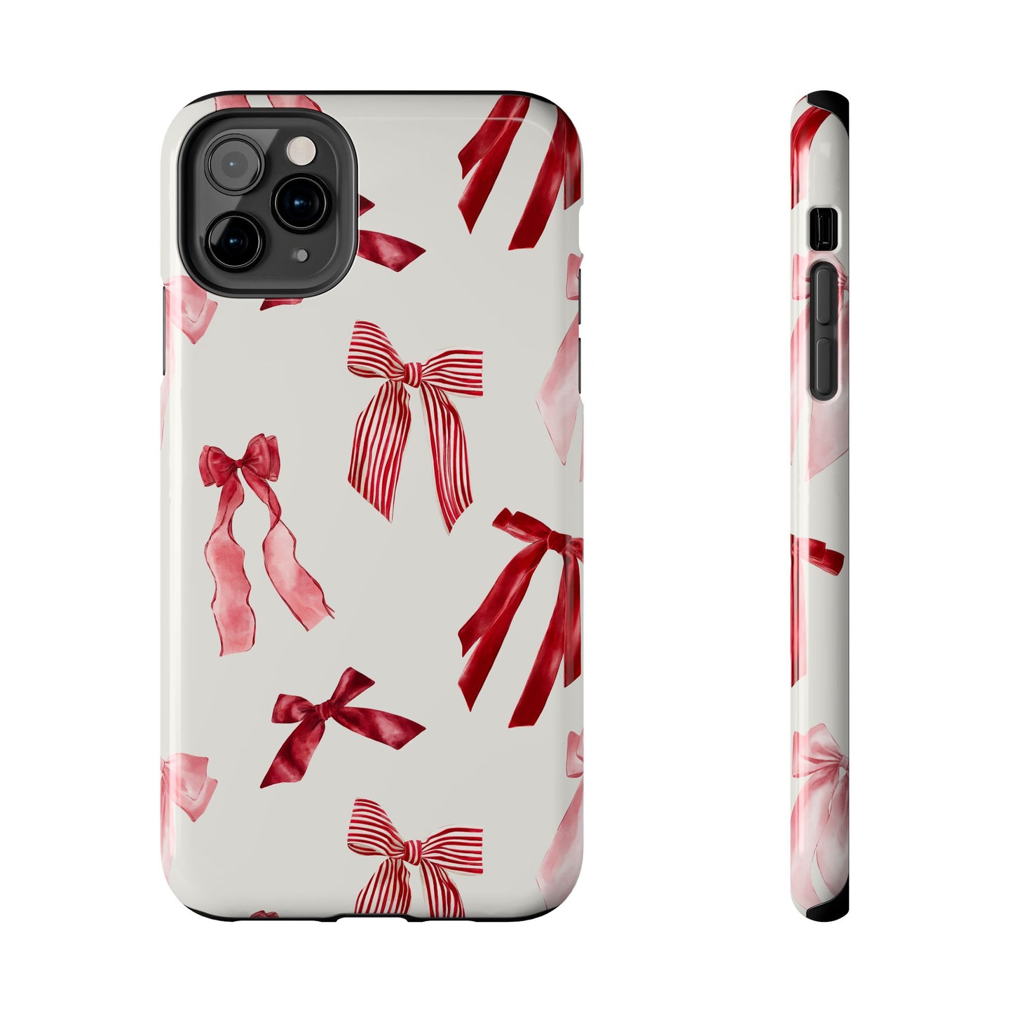 Burgundy Chic Bow Design Phone Case