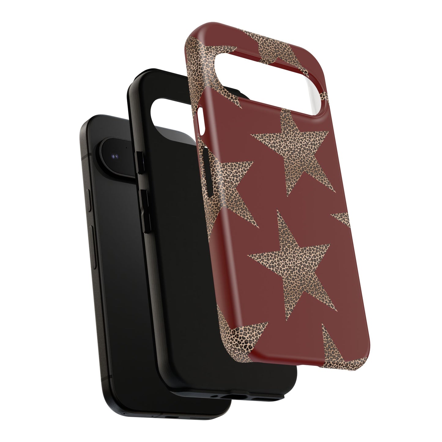 Leopard Star Luxe - Burgundy Edition | Aesthetic Coquette Phone Case for iPhone & Galaxy - JGUS