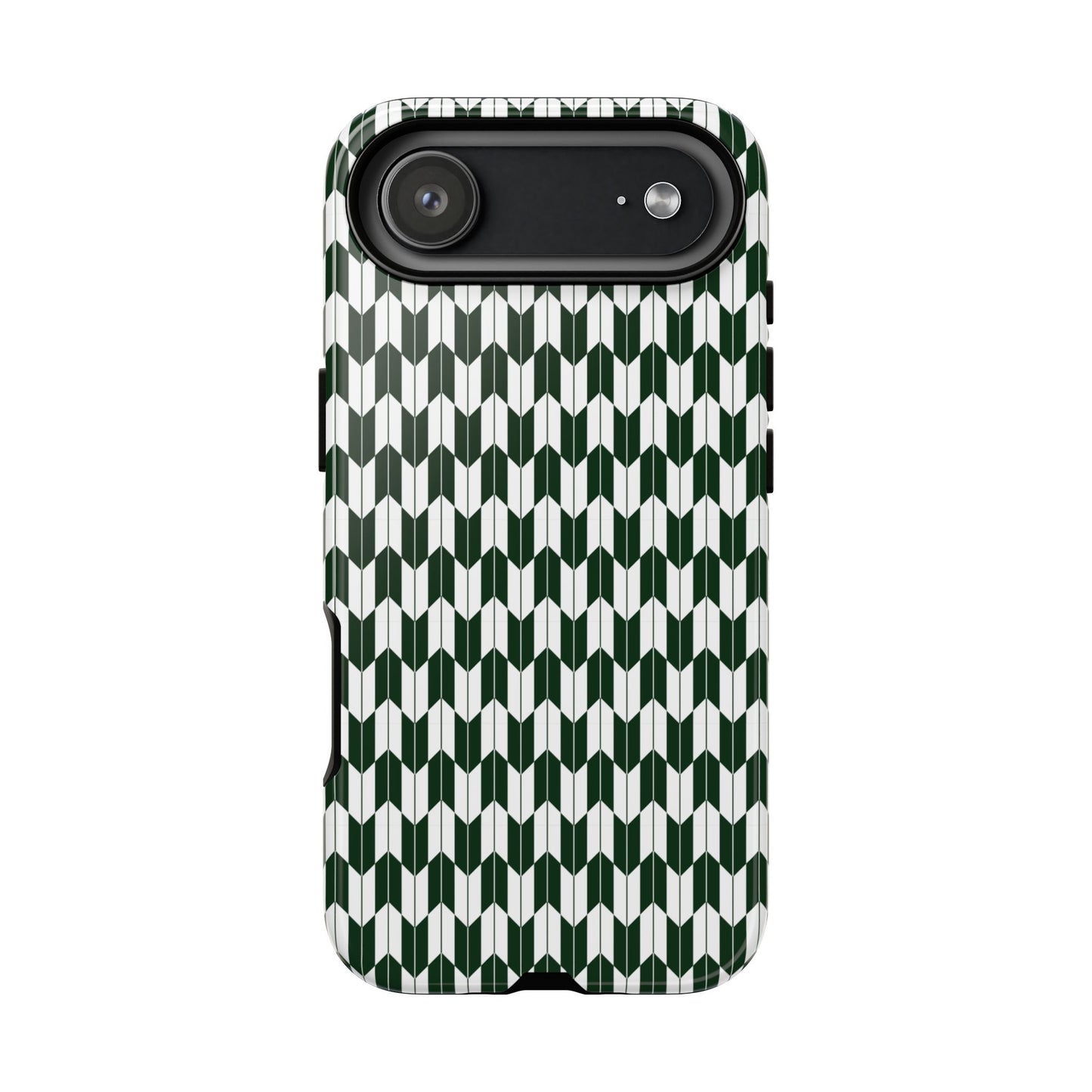 Green Harmony Geometric Phone Case – Durable, Slim, and MagSafe Compatible - JGUS