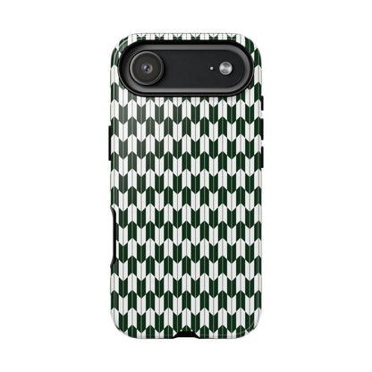 Green Harmony Geometric Phone Case – Durable, Slim, and MagSafe Compatible - JGUS