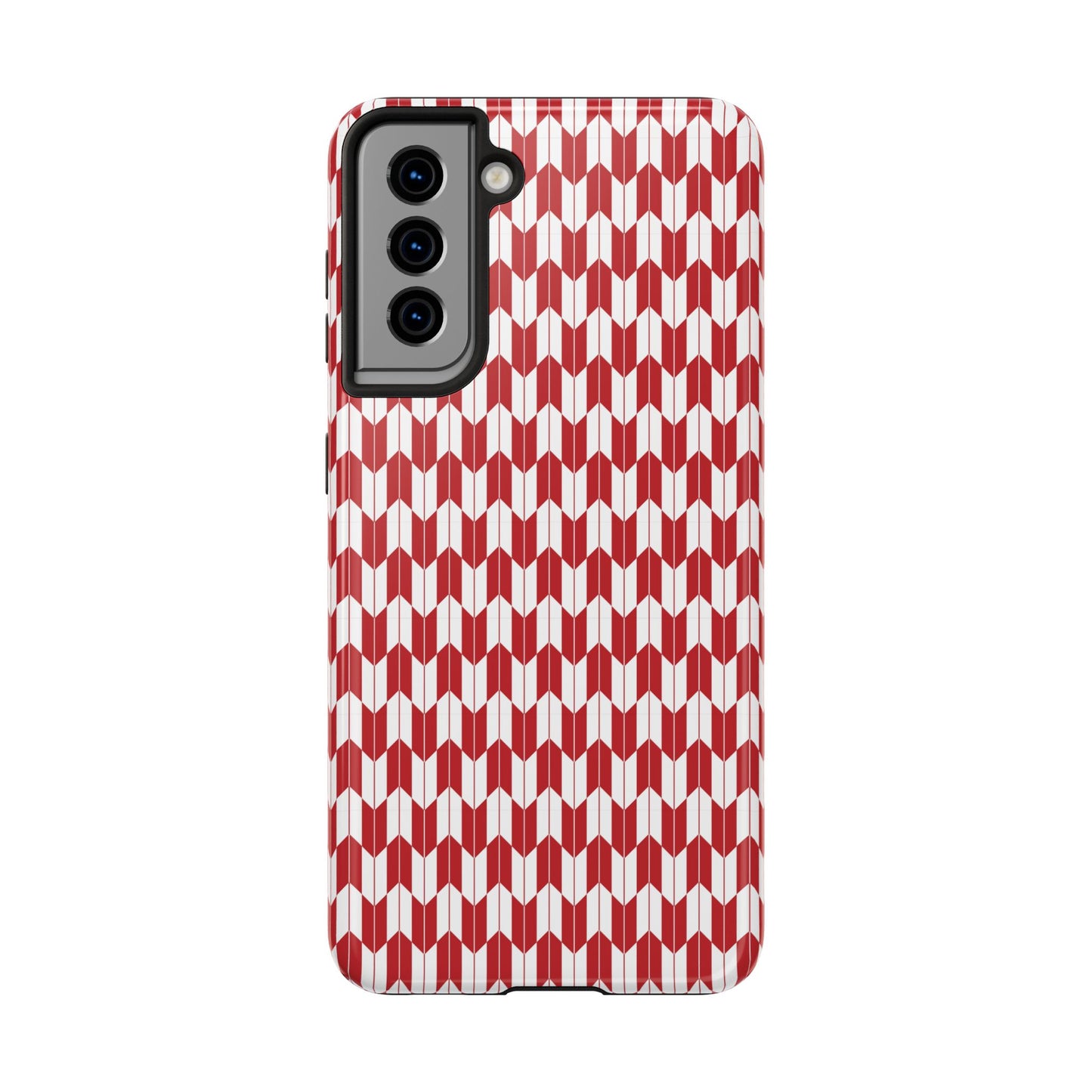 Red Harmony Geometric Phone Case – Durable, Slim, and MagSafe Compatible