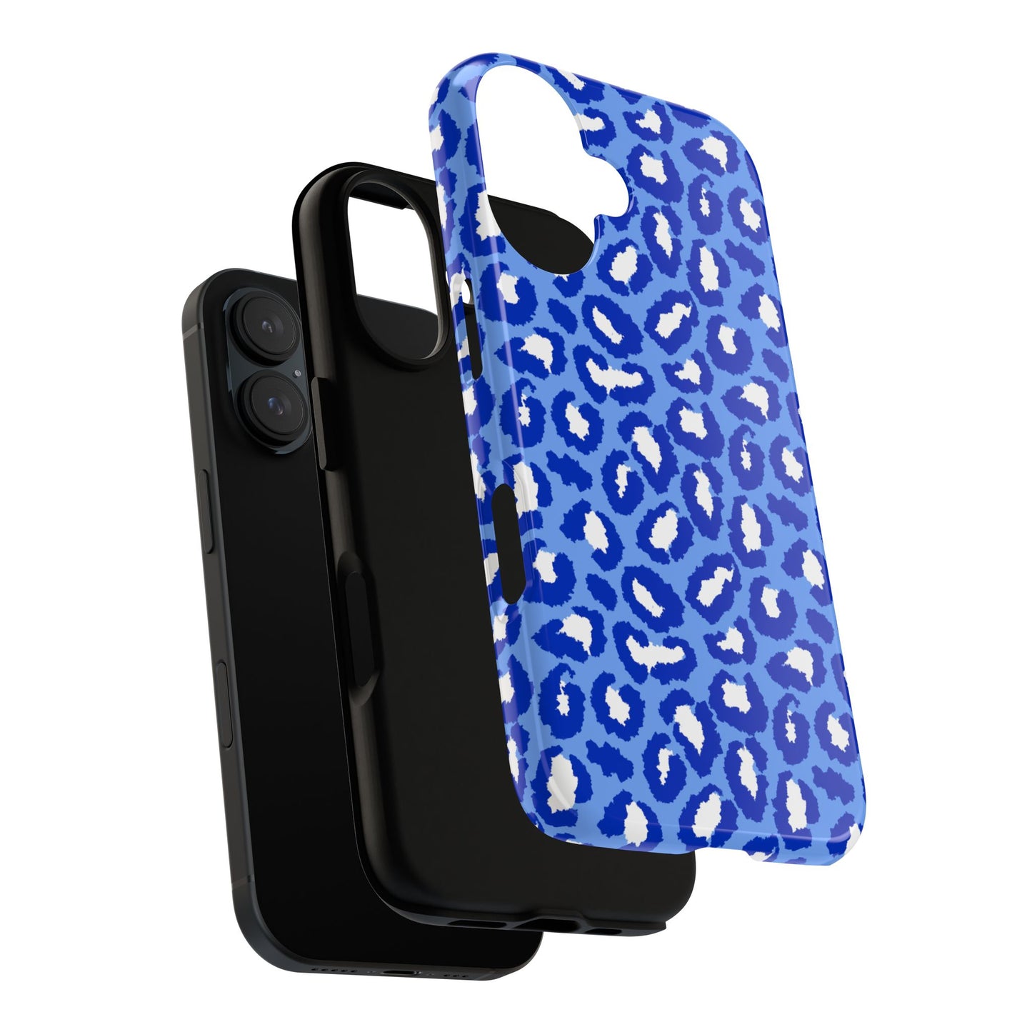 Leopard Vibes - Blue Edition Phone Case for iPhone & Samsung - Stylish & Durable Animal Print Case - JGUS