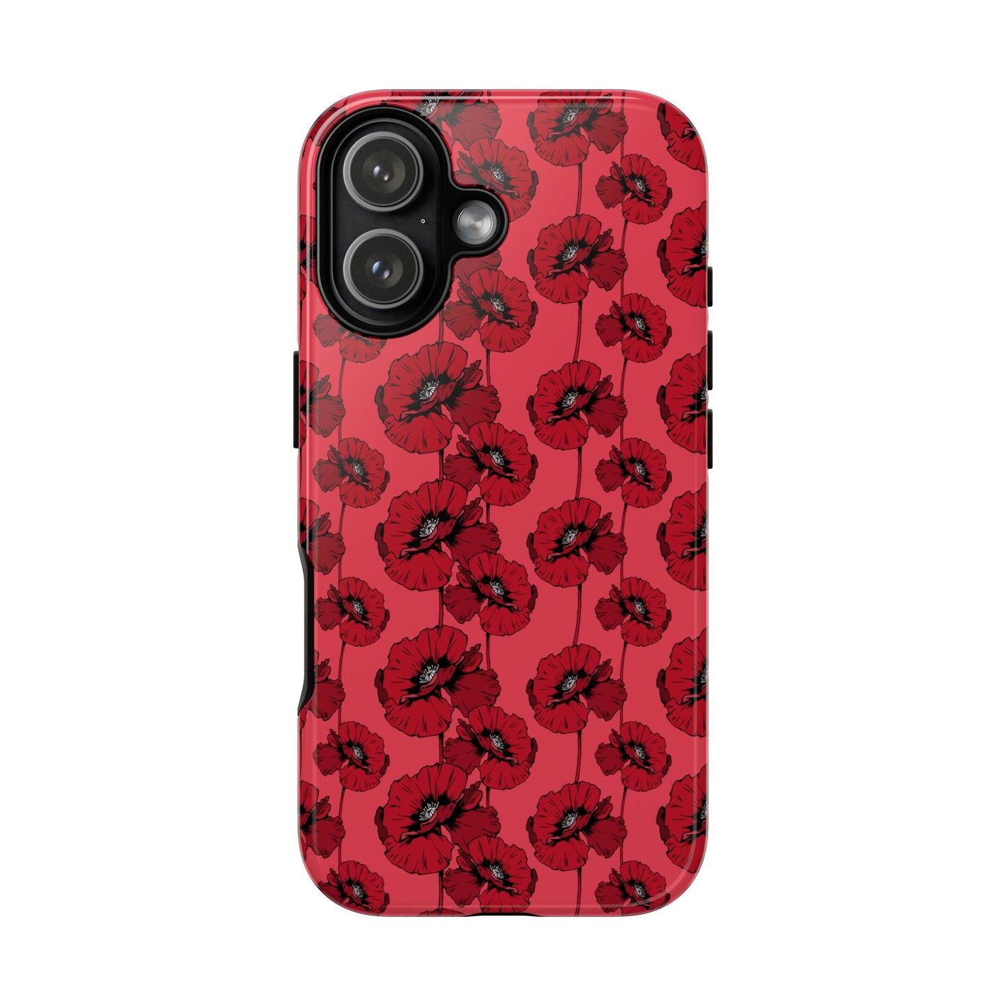 Red Poppy Phone Case for iPhone, Samsung & Google Pixel – Bold Floral Statement Aesthetic - JGUS
