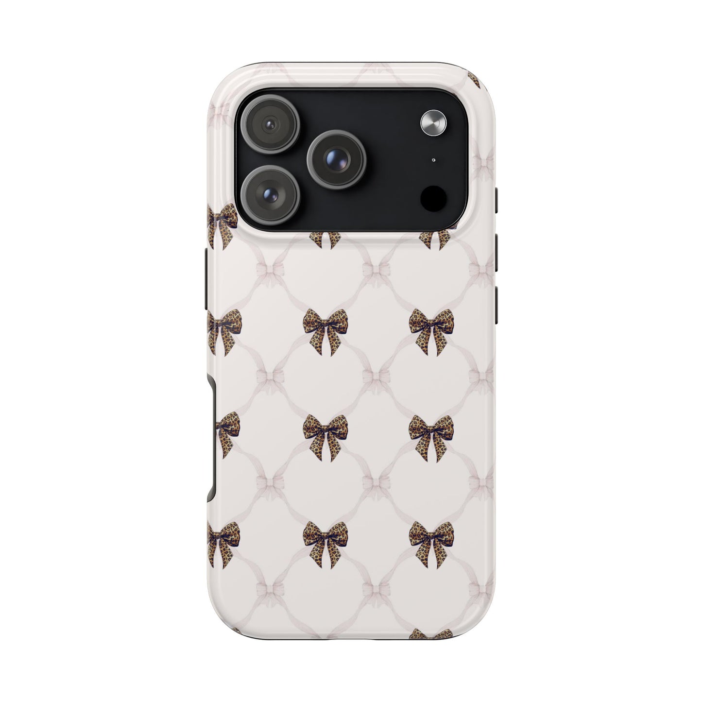 Chic Bow Pattern Phone Case | Elegant Clear Protective Case | Stylish iPhone & Samsung Cover