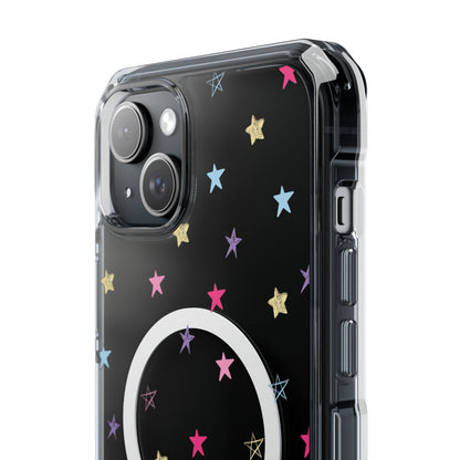 Star Pattern Clear Mag Safe Case, Magnetic Clear Impact Case