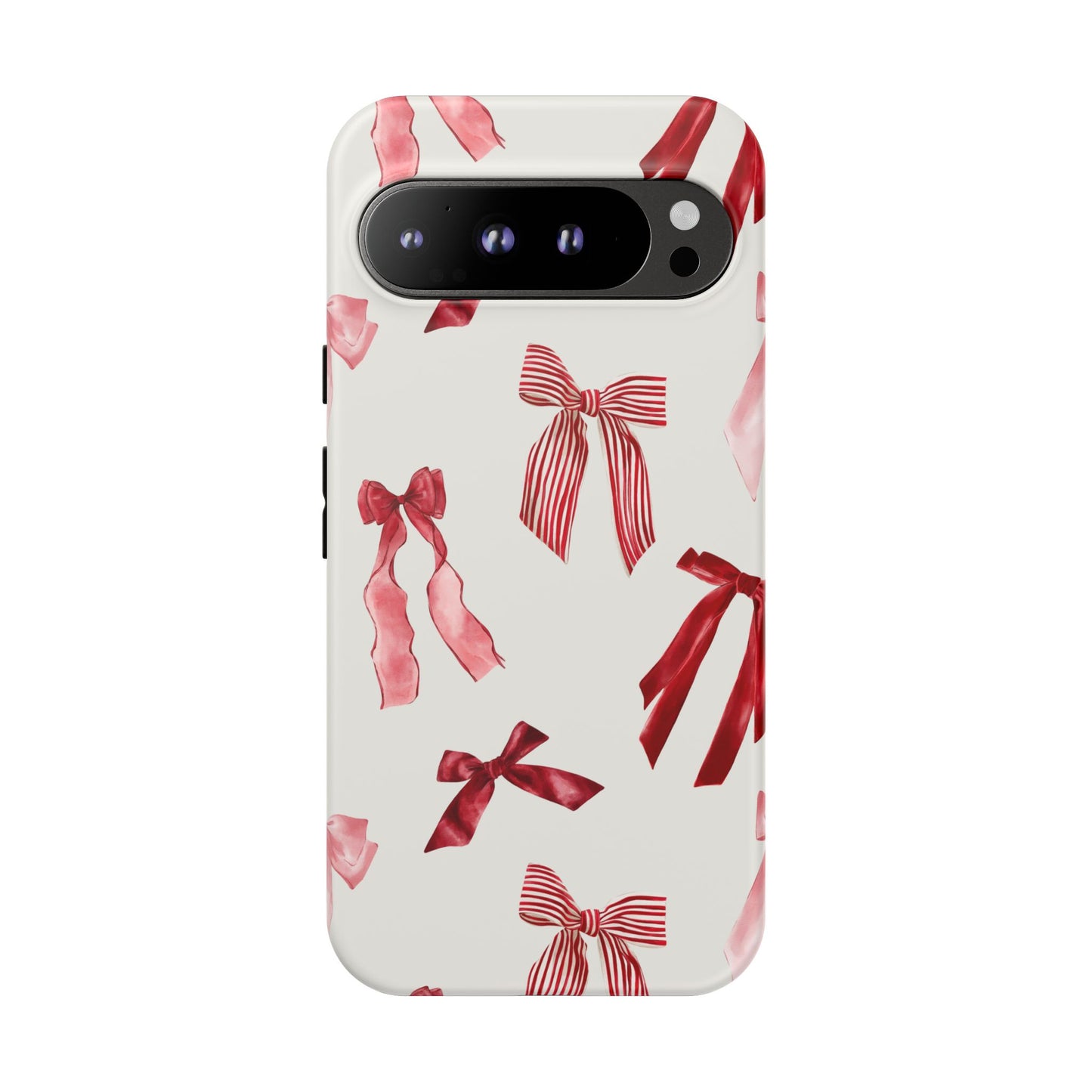 Burgundy Chic Bow Design Phone Case - JGUS