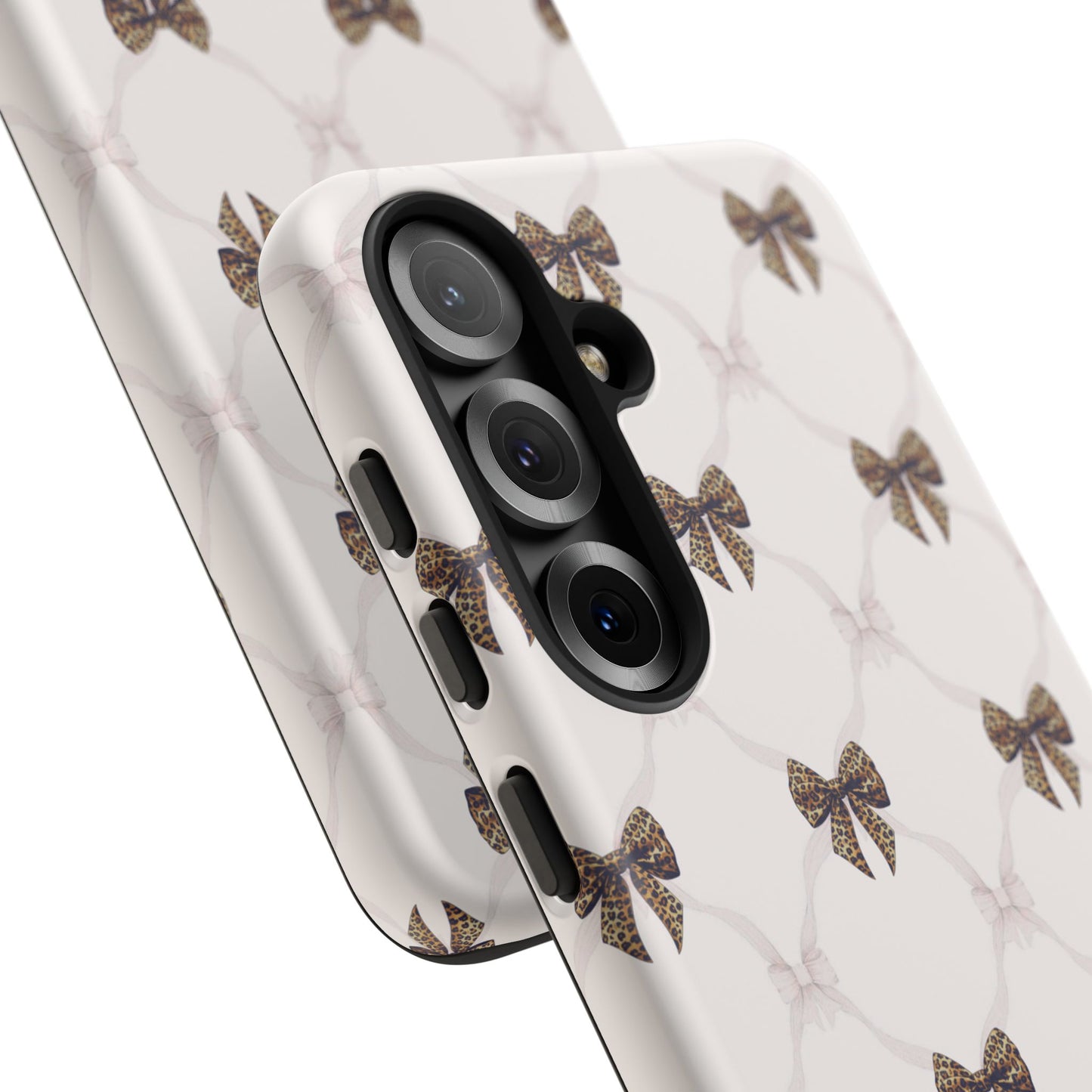 Chic Bow Pattern Phone Case | Elegant Clear Protective Case | Stylish iPhone & Samsung Cover - JGUS