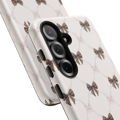 Chic Bow Pattern Phone Case | Elegant Clear Protective Case | Stylish iPhone & Samsung Cover - JGUS