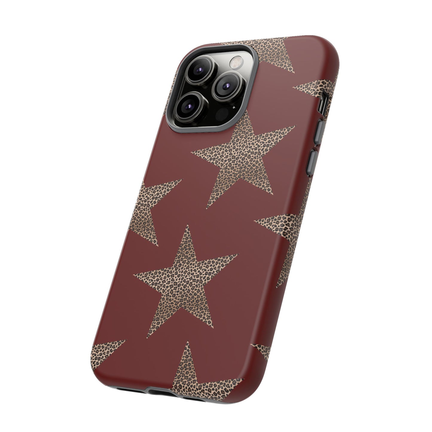 Leopard Star Luxe - Burgundy Edition | Aesthetic Coquette Phone Case for iPhone & Galaxy - JGUS
