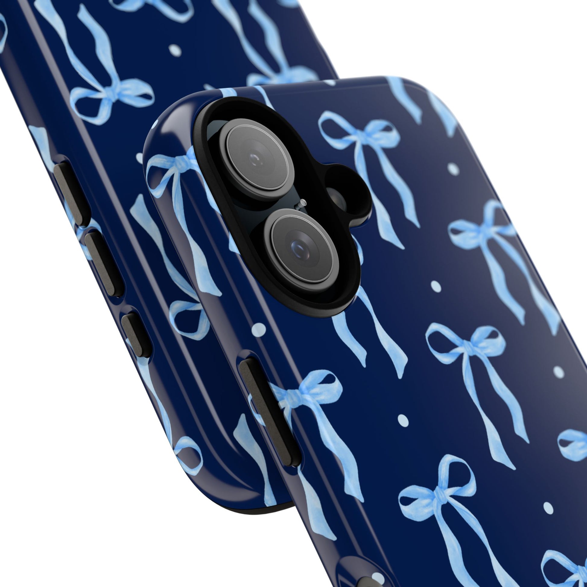Bows & Blues Phone Case – Aesthetic Ribbon Print | Fits iPhone & Samsung - JGUS
