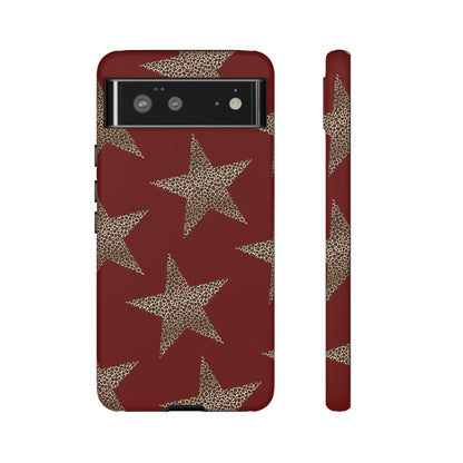 Leopard Star Luxe - Burgundy Edition | Aesthetic Coquette Phone Case for iPhone & Galaxy - JGUS