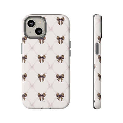 Chic Bow Pattern Phone Case | Elegant Clear Protective Case | Stylish iPhone & Samsung Cover - JGUS