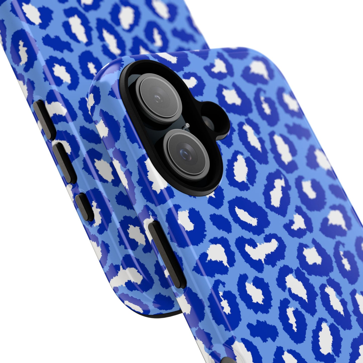 Leopard Vibes - Blue Edition Phone Case for iPhone & Samsung - Stylish & Durable Animal Print Case - JGUS