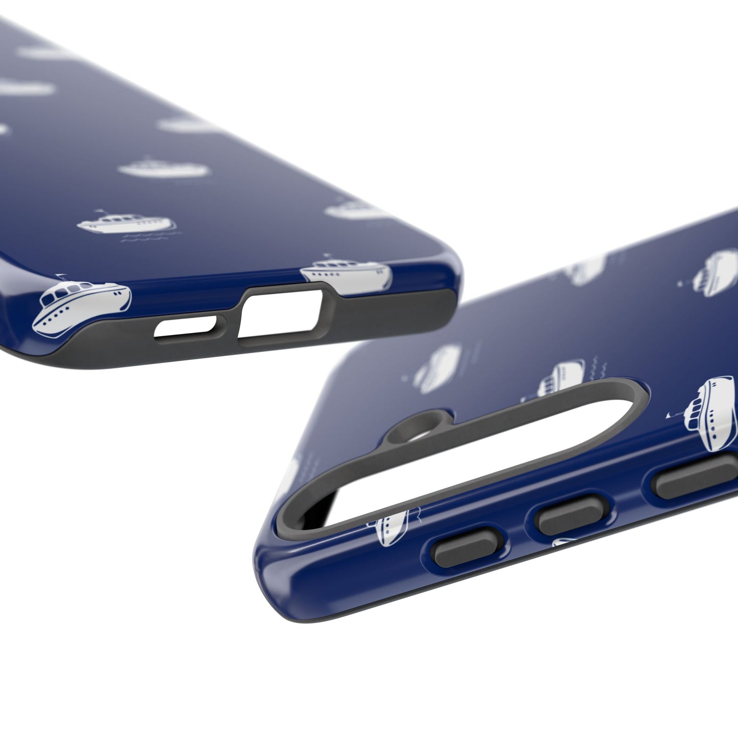 Blue Boat Phone Case – Calm Ocean Pattern for iPhone & Samsung, Durable & Stylish Protection - JGUS