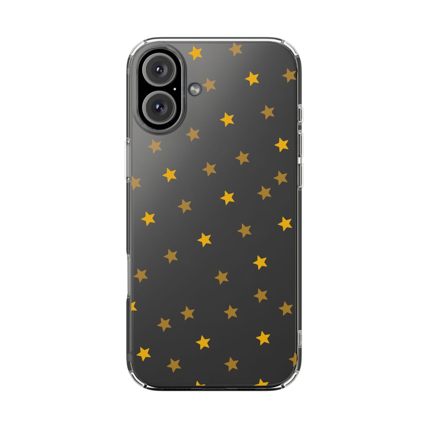 Yellow Stars Clear Phone Case – Stylish, Durable Protection