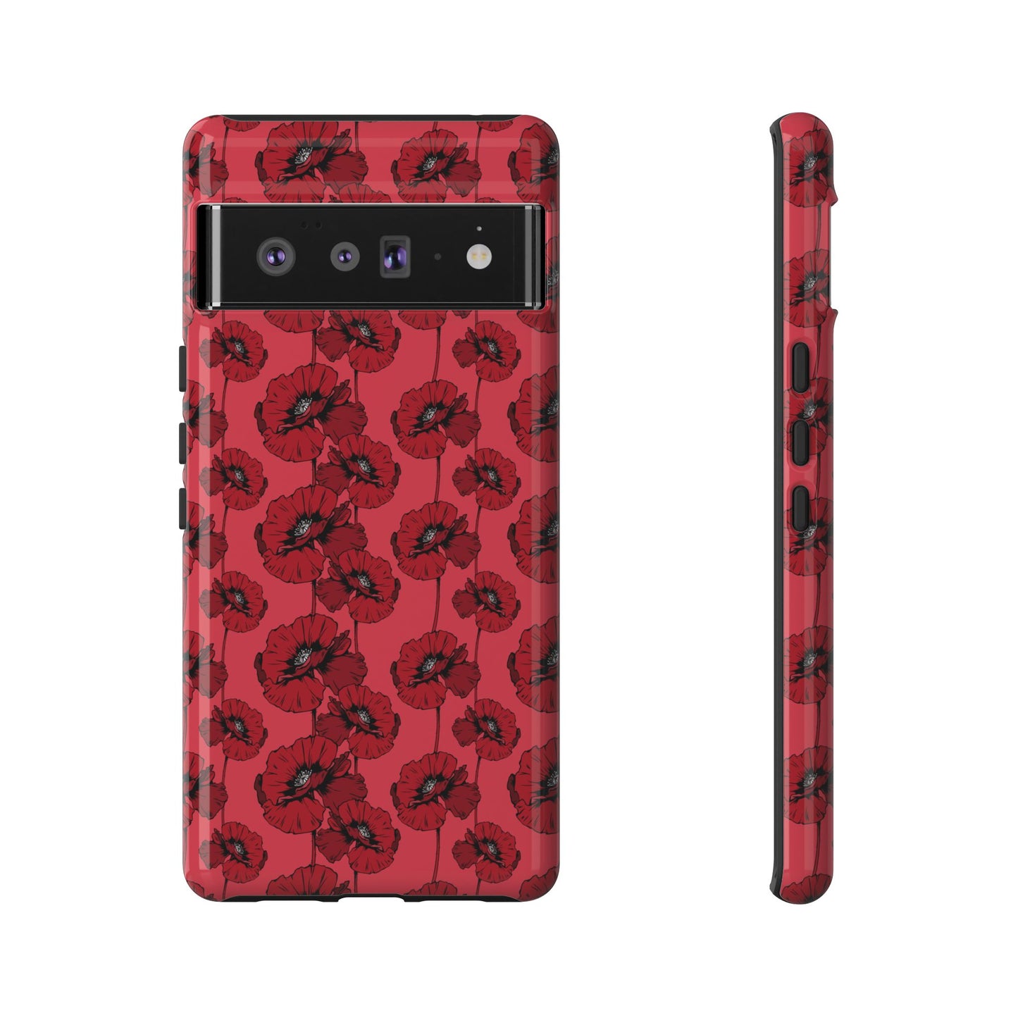 Red Poppy Phone Case for iPhone, Samsung & Google Pixel – Bold Floral Statement Aesthetic - JGUS