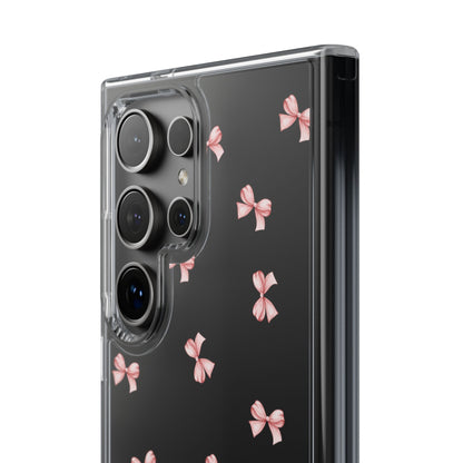 Pink Bow Dreams Clear Phone Case