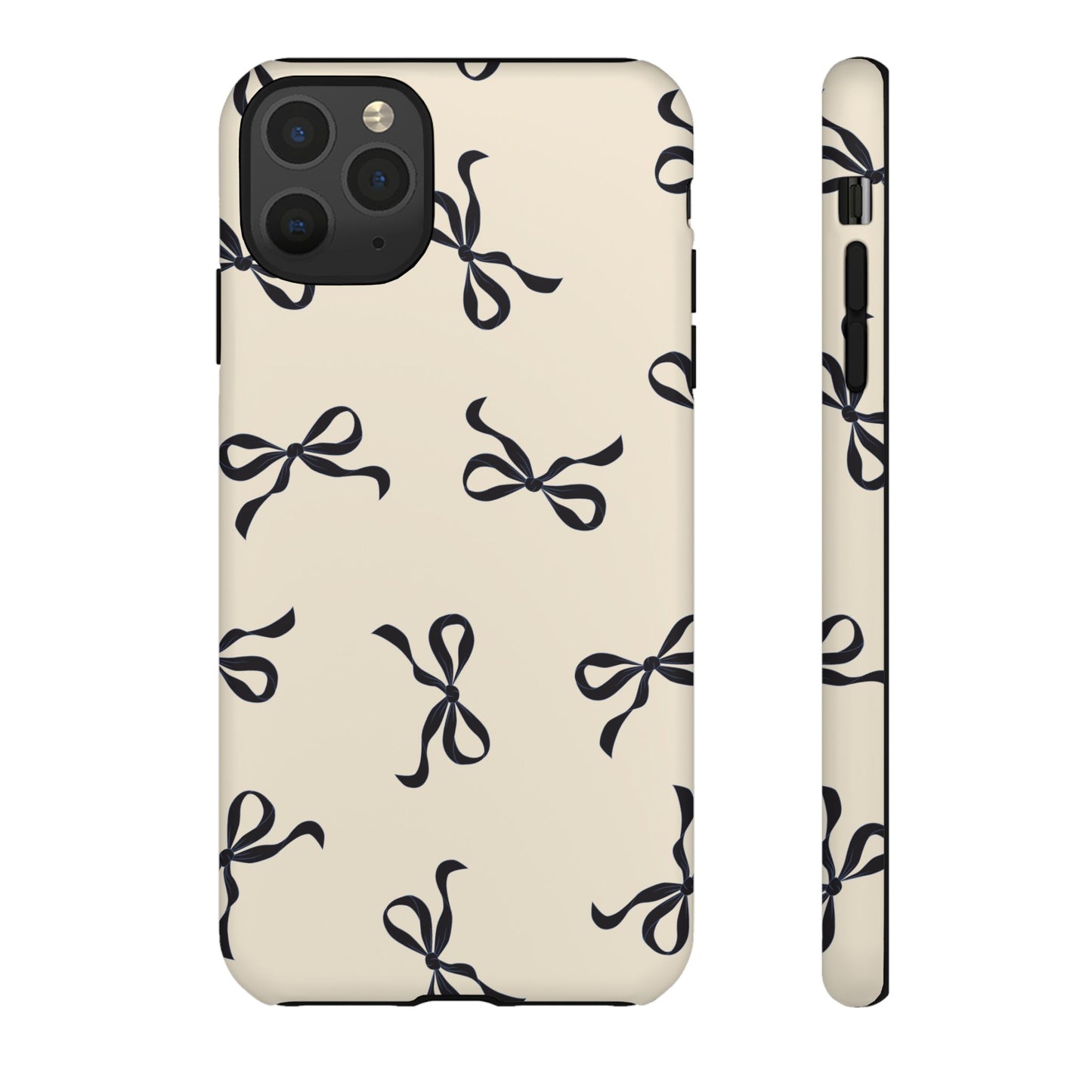 Beige and Black Bow Phone Case - JGUS