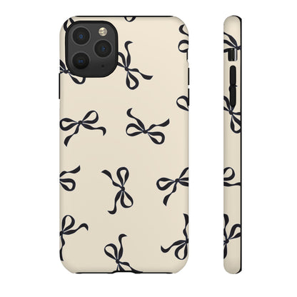 Beige and Black Bow Phone Case - JGUS