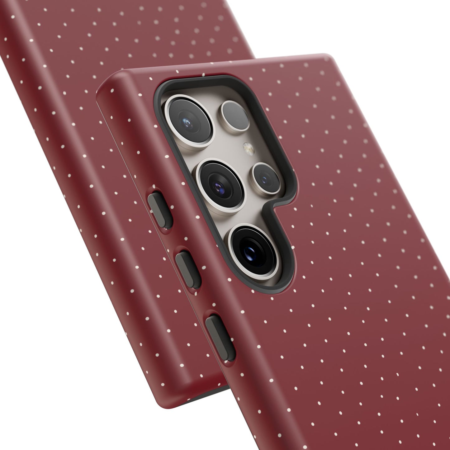 Burgundy  & White Dots Case - JGUS