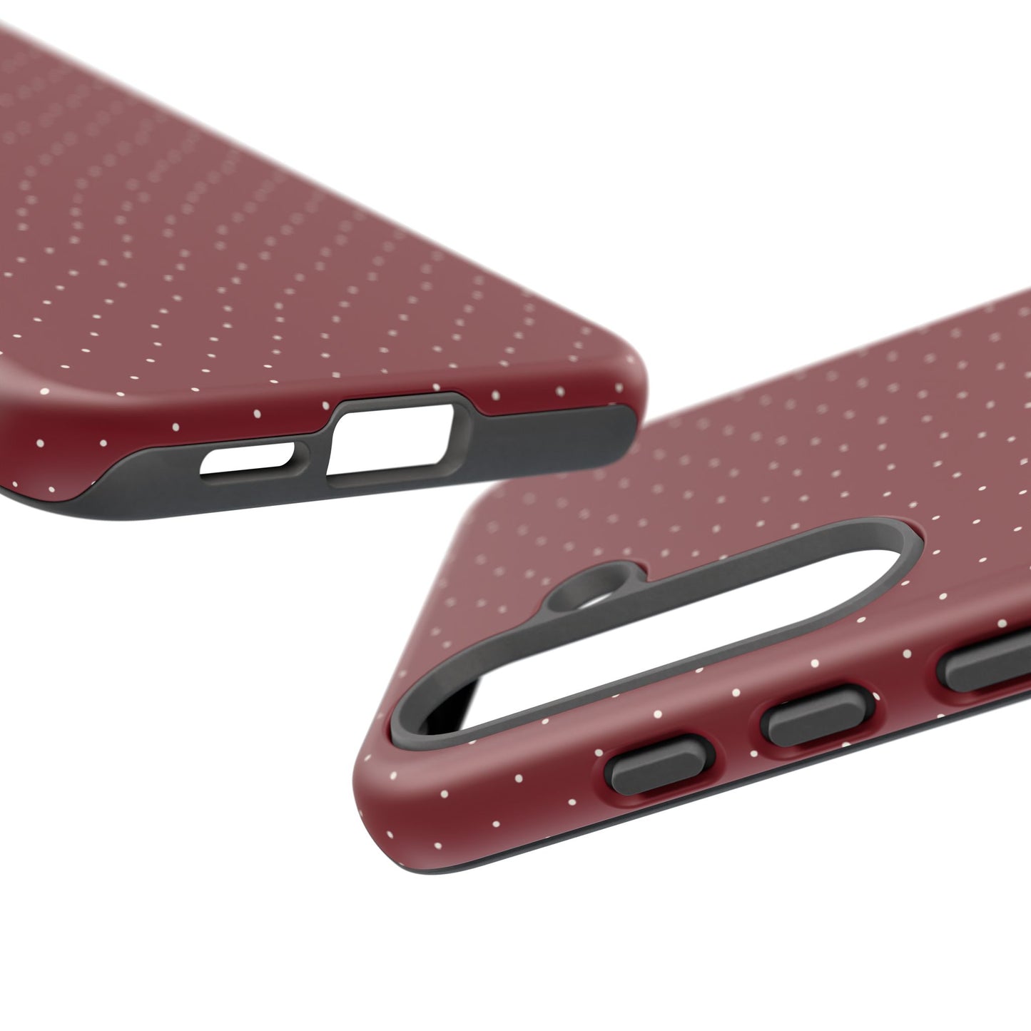 Burgundy  & White Dots Case - JGUS