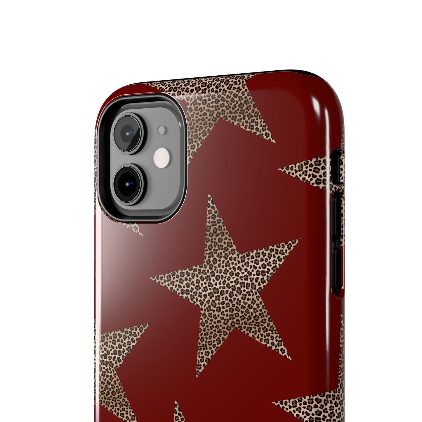 Leopard Star Luxe - Burgundy Edition | Aesthetic Coquette Phone Case for iPhone & Galaxy