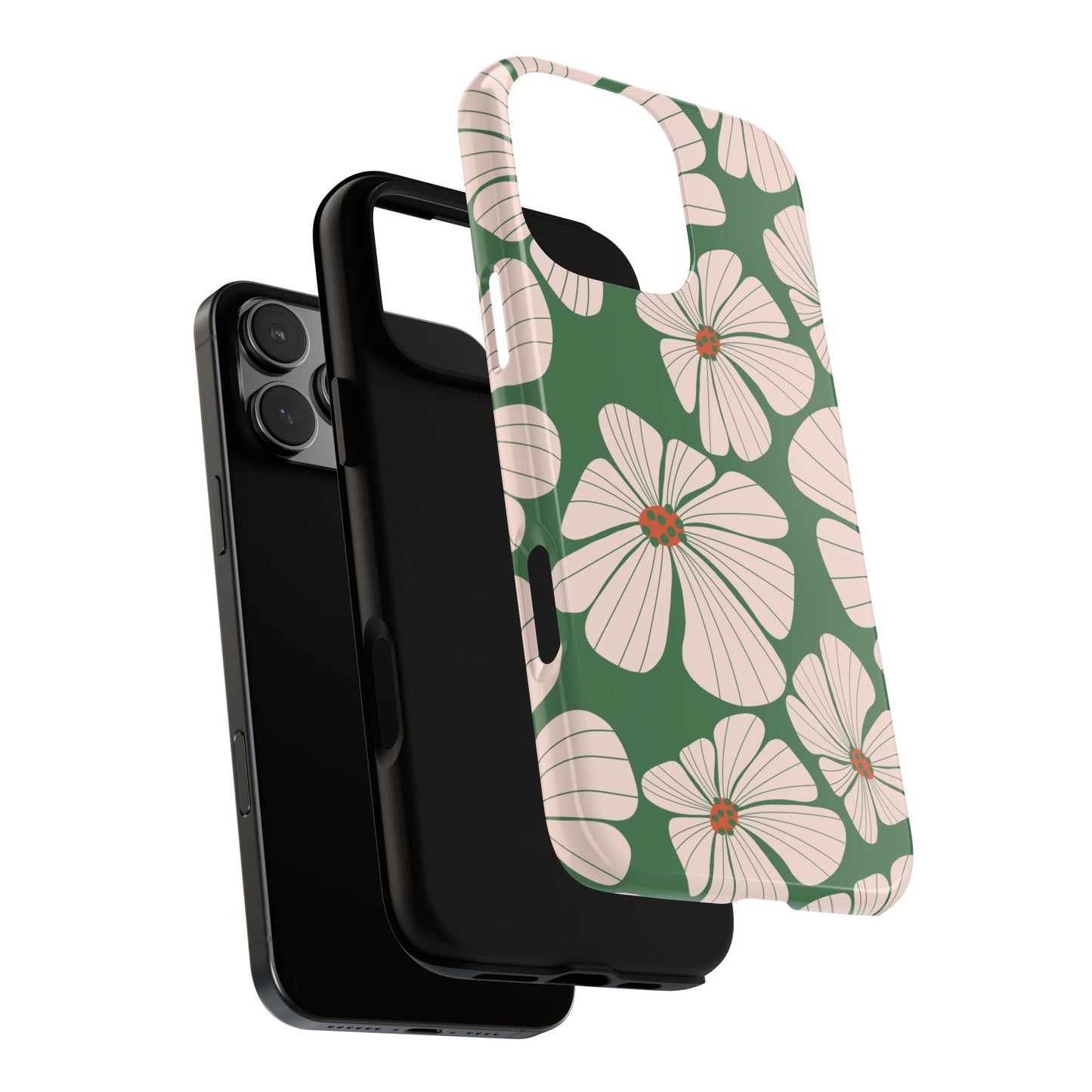 Retro Floral Abstract Phone Case – Vintage 70s & 80s Aesthetic for iPhone & Samsung - JGUS