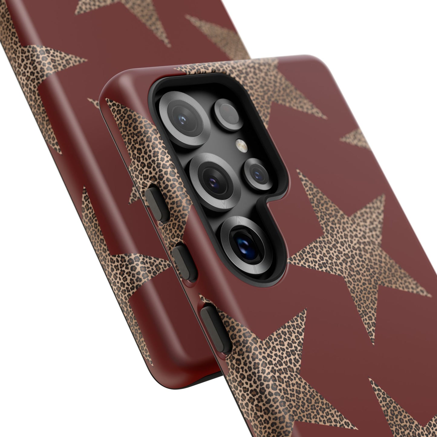 Leopard Star Luxe - Burgundy Edition | Aesthetic Coquette Phone Case for iPhone & Galaxy - JGUS