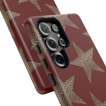 Leopard Star Luxe - Burgundy Edition | Aesthetic Coquette Phone Case for iPhone & Galaxy - JGUS
