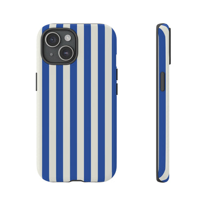 Title: Blue & White Stripe Phone Case – Classic Nautical Pattern for iPhone & Samsung - JGUS
