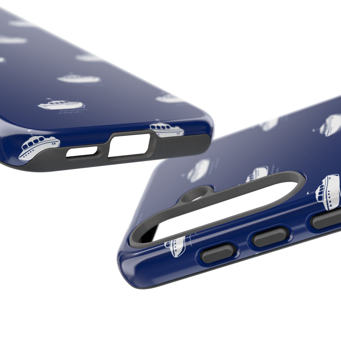 Blue Boat Phone Case – Calm Ocean Pattern for iPhone & Samsung, Durable & Stylish Protection - JGUS
