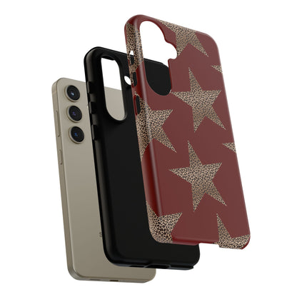 Leopard Star Luxe - Burgundy Edition | Aesthetic Coquette Phone Case for iPhone & Galaxy - JGUS