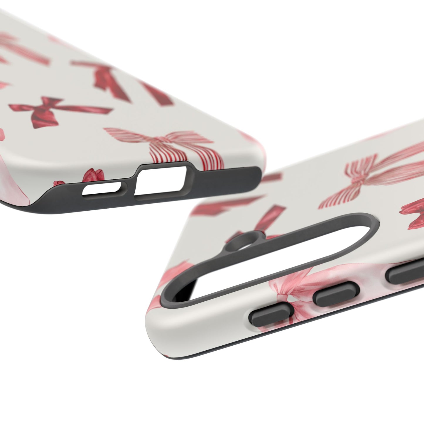Burgundy Chic Bow Design Phone Case - JGUS