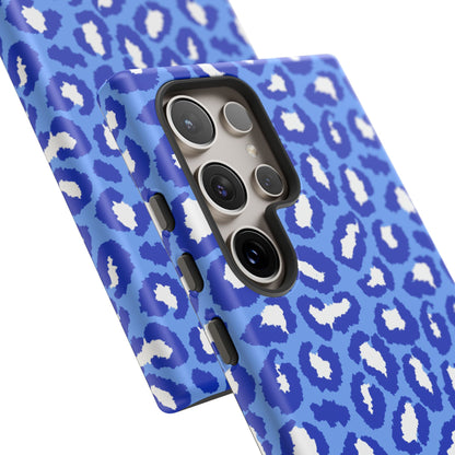 Leopard Vibes - Blue Edition Phone Case for iPhone & Samsung - Stylish & Durable Animal Print Case - JGUS