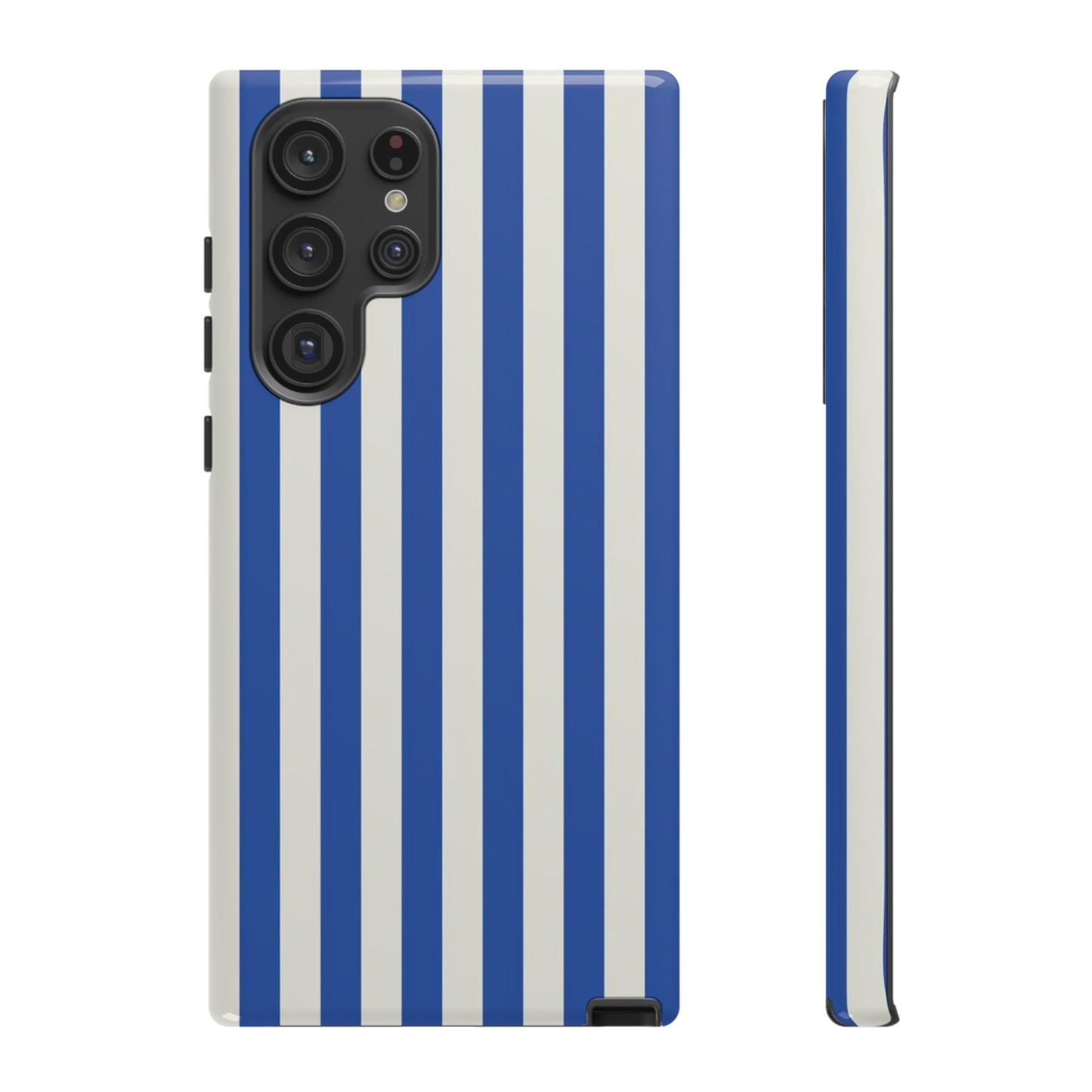 Title: Blue & White Stripe Phone Case – Classic Nautical Pattern for iPhone & Samsung - JGUS