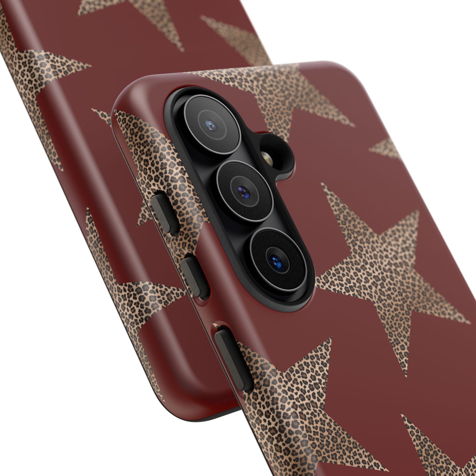 Leopard Star Luxe - Burgundy Edition | Aesthetic Coquette Phone Case for iPhone & Galaxy - JGUS