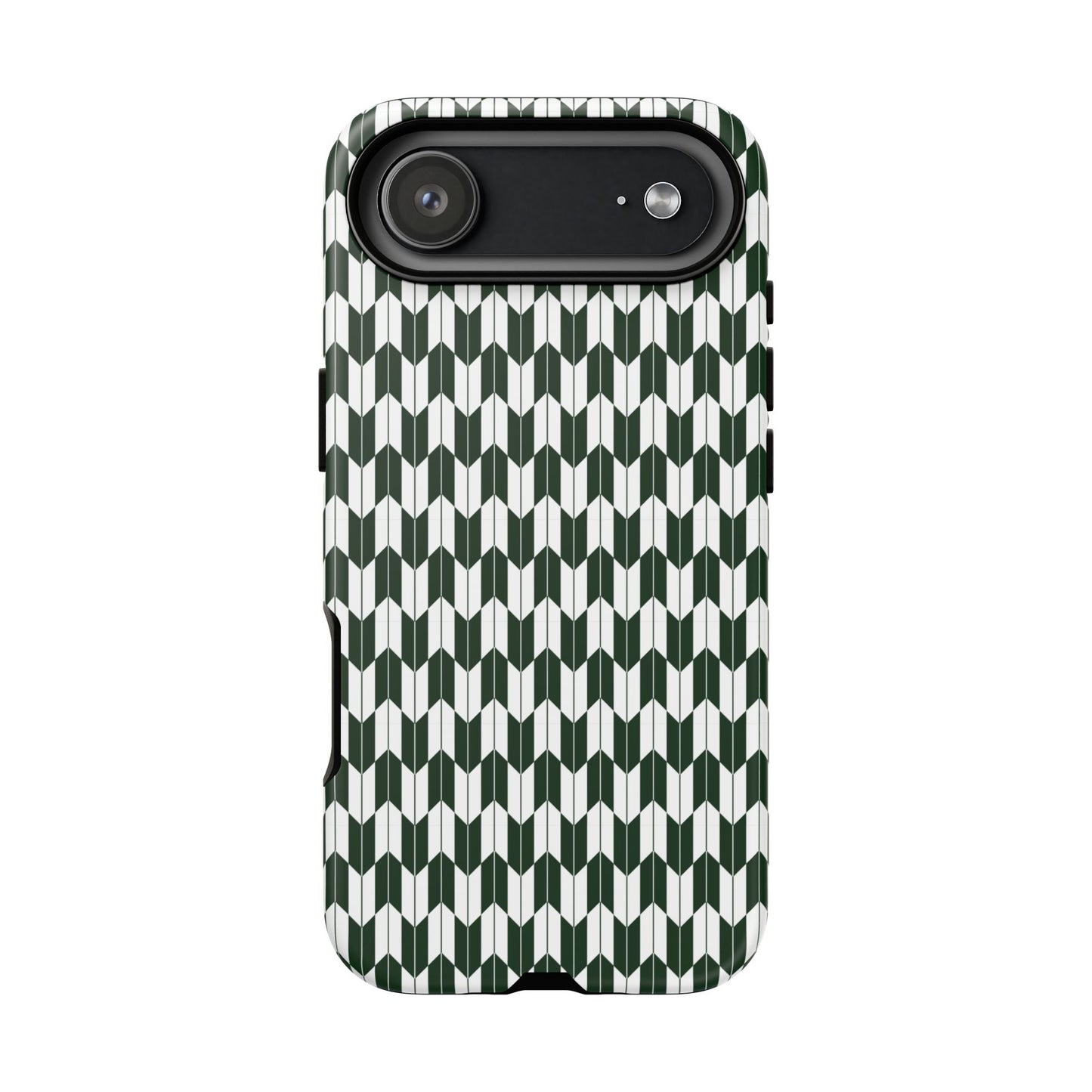 Green Harmony Geometric Phone Case – Durable, Slim, and MagSafe Compatible - JGUS