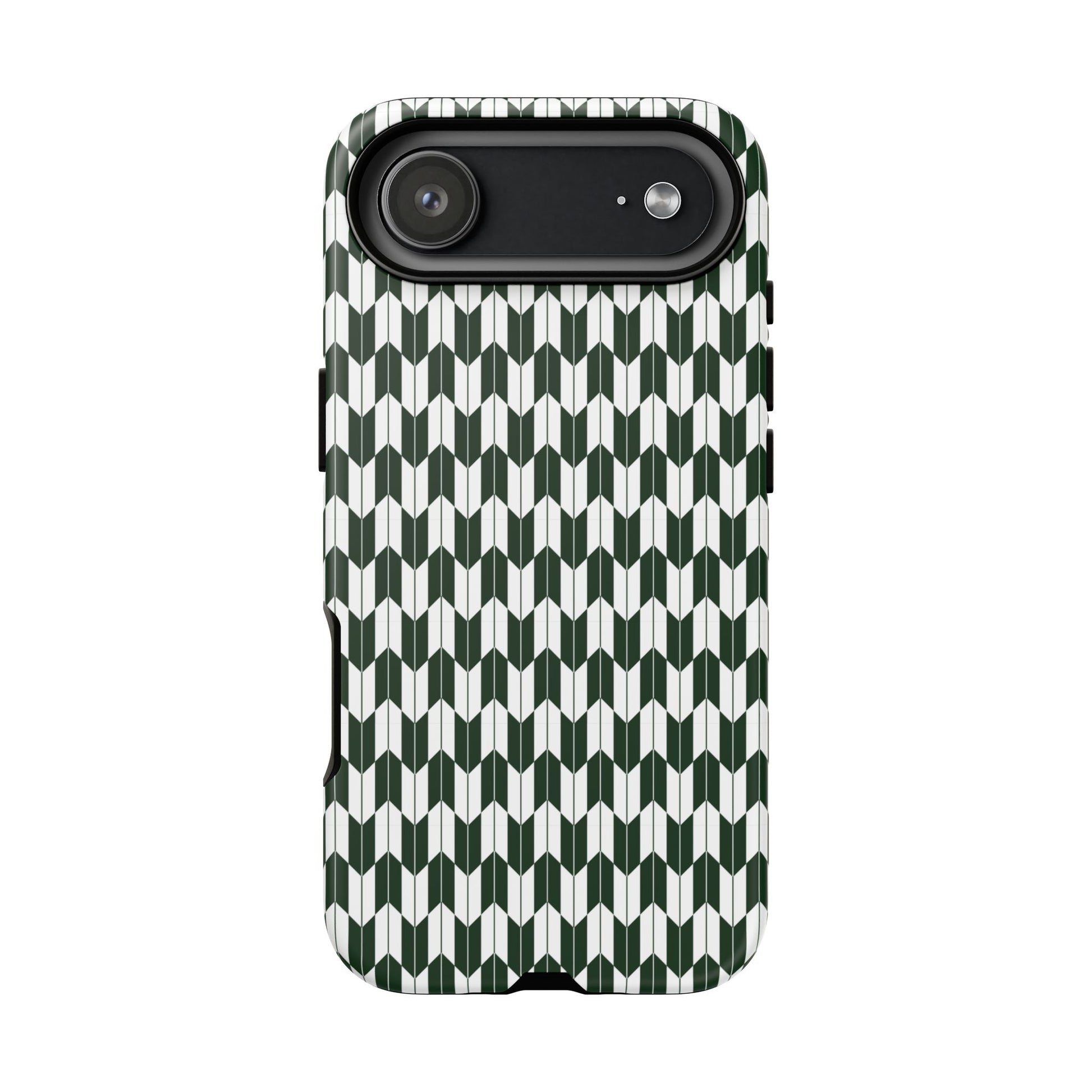 Green Harmony Geometric Phone Case – Durable, Slim, and MagSafe Compatible - JGUS