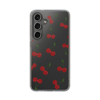 Random Cherry Pattern Clear Phone Case