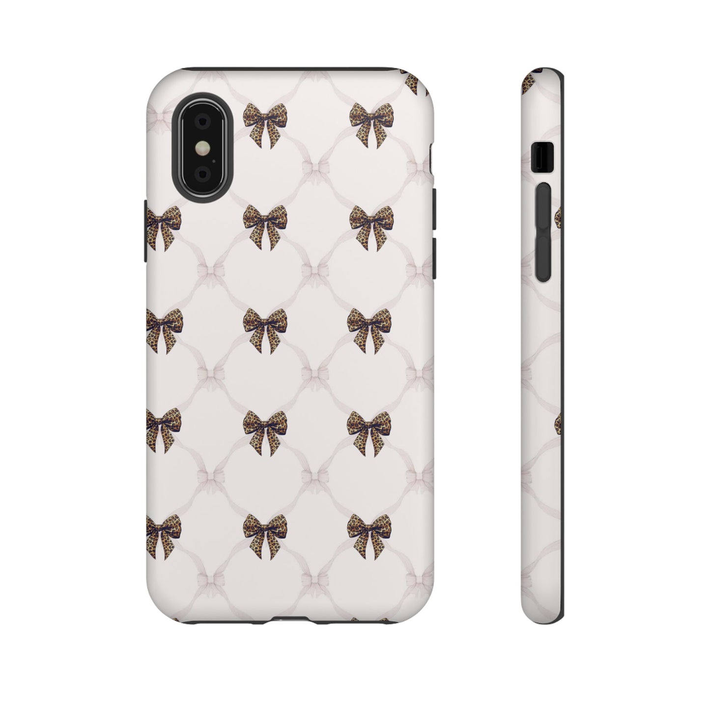 Chic Bow Pattern Phone Case | Elegant Clear Protective Case | Stylish iPhone & Samsung Cover - JGUS