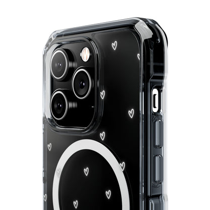 Neon Heart Bling Clear MagSafe Case