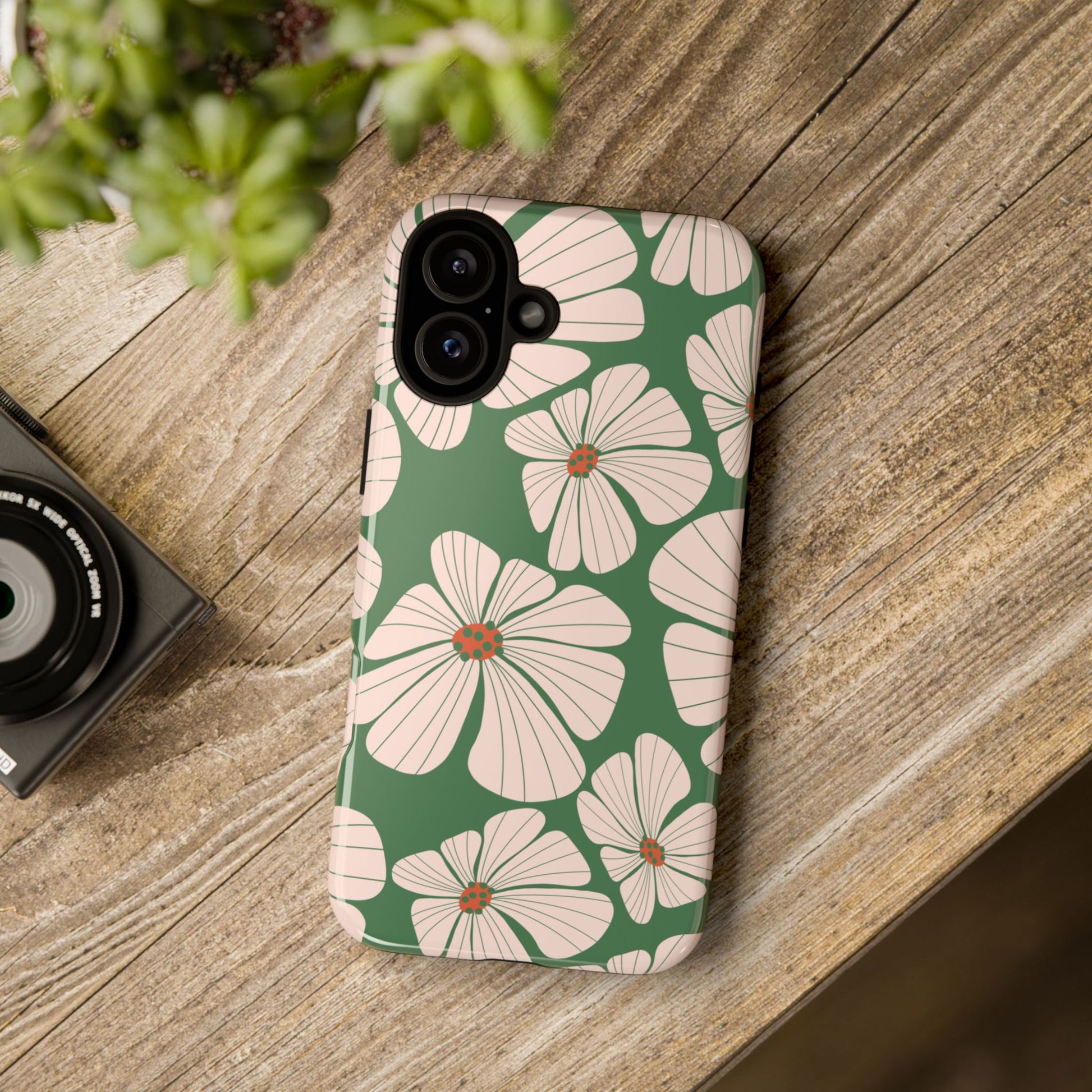 Retro Floral Abstract Phone Case – Vintage 70s & 80s Aesthetic for iPhone & Samsung - JGUS