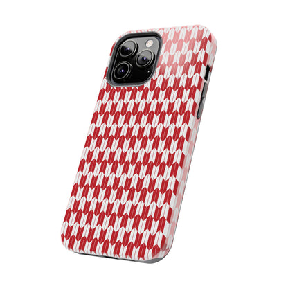 Red Harmony Geometric Phone Case – Durable, Slim, and MagSafe Compatible