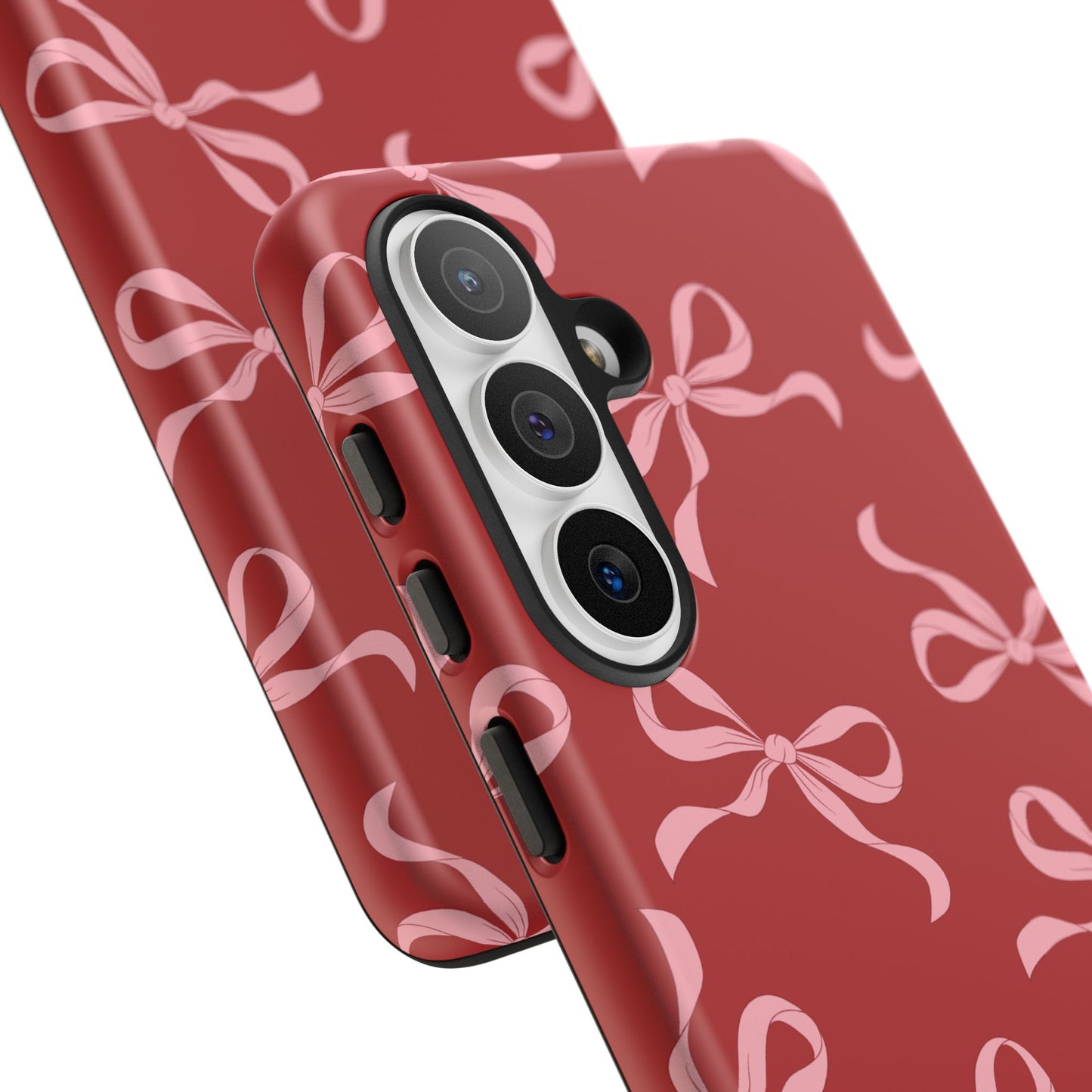 Pink Bows on Red Phone Case - JGUS