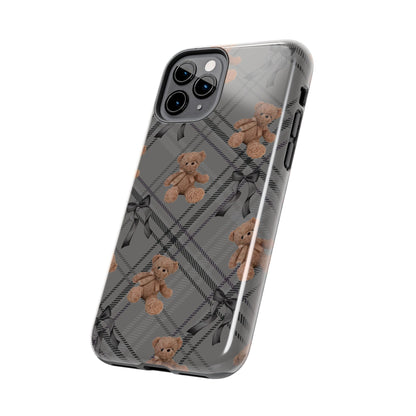 Cute Bows & Bears Phone Case – Customizable, Dual-Layer Protection for iPhone & Samsung